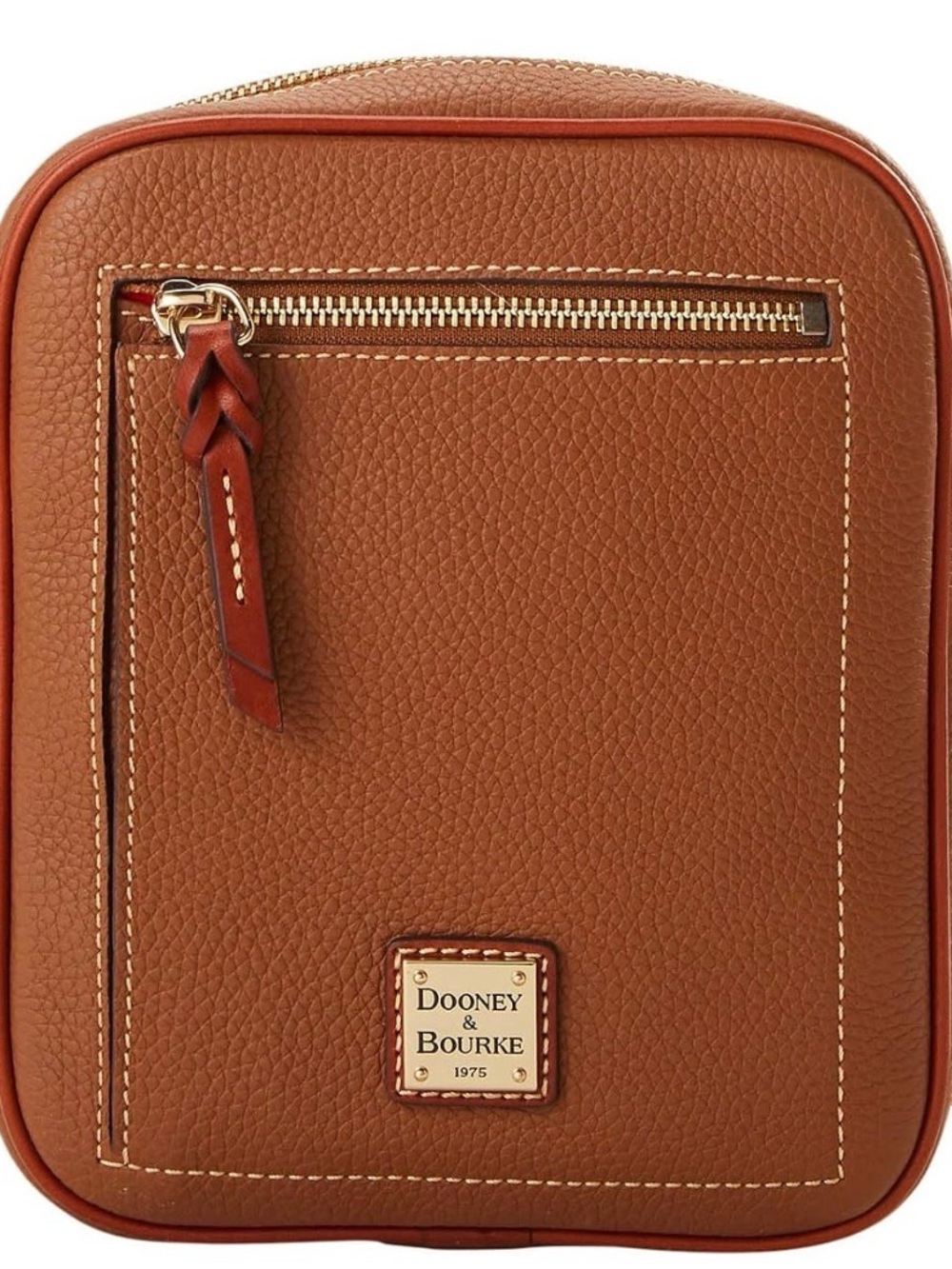 Dooney & Bourke Brown Pebbled Leather Crossbody Bag